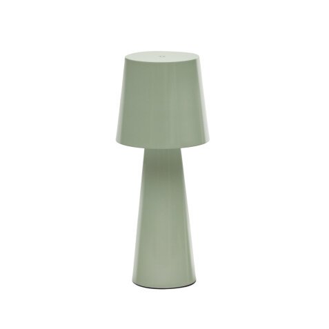 DE_Lampe de table grand format Arenys en métal peint turquoise