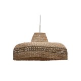 Rupia natural fiber ceiling lamp shade with a natural and black finish, Ø 55 cm