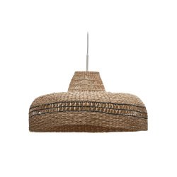 Abat-jour pour suspension Rupia fibres naturelles avec finition naturelle et noire Ø 55 cm