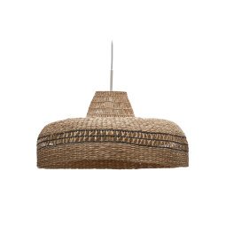 DE_Abat-jour pour suspension Rupia fibres naturelles avec finition naturelle et noire Ø 55 cm