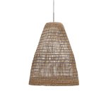 Pantalla para lámpara de techo Casavells fibras naturales acabado natural y azul Ø 35 cm