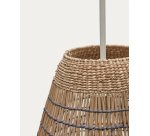 Pantalla para lámpara de techo Casavells fibras naturales acabado natural y azul Ø 35 cm