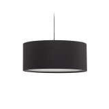 Santana ceiling lamp shade in black with white diffuser, Ø 50 cm