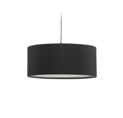 Pantalla para lámpara de techo Santana negro con difusor blanco Ø 50 cm