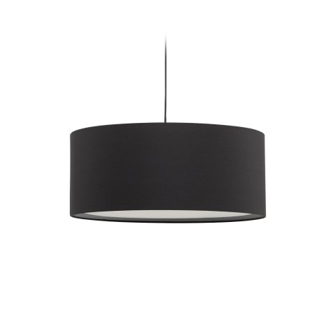 Abat-jour pour suspension Santana noir avec diffuseur blanc Ø 50 cm