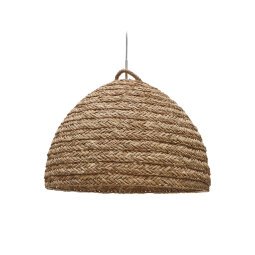 Pantalla para lámpara de techo Fonteta de fibras naturales con acabado natural Ø 60 cm