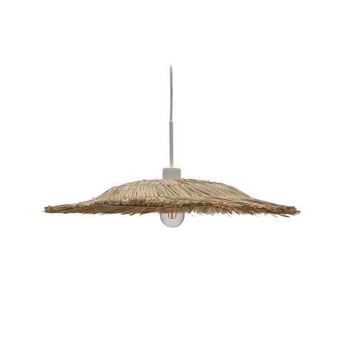 Gualta natural fiber ceiling lamp in a natural finish, Ø 50 cm