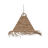 Abat-jour pour suspension Fonteta en fibres naturelles avec finition naturelle Ø 40 cm