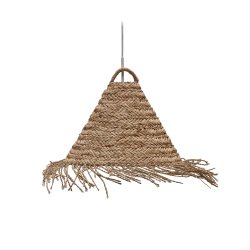 DE_Abat-jour pour suspension Fonteta en fibres naturelles avec finition naturelle Ø 40 cm