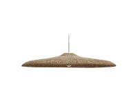 Pantalla para lámpara de techo Cruilles de fibras naturales con acabado natural Ø 100 cm