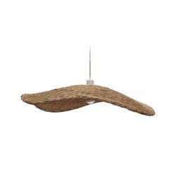 Pantalla para lámpara de techo Bisbal de ratán con acabado natural Ø 80 cm