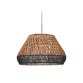 Daro rattan ceiling lamp shade with a natural and blue finish, Ø 45 cm