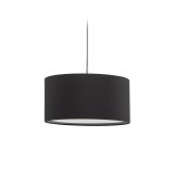 Abat-jour pour suspension Santana noir avec diffuseur blanc Ø 40 cm