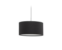Pantalla para lámpara de techo Santana negro con difusor blanco Ø 40 cm