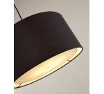 Pantalla para lámpara de techo Santana negro con difusor blanco Ø 40 cm