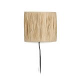 Pulmi wall lamp in natural raffia