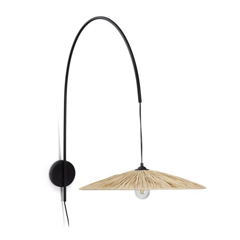 Rosella-wandlamp in natuurlijke raffia