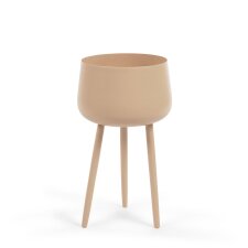 Cache-pot Apia en métal beige Ø 15cm