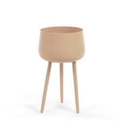 DE_Cache-pot Apia en métal beige Ø 15cm