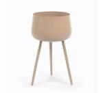 Macetero Apia de metal beige Ø 18 cm