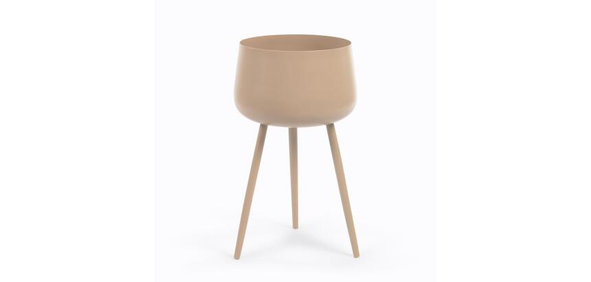 Macetero Apia de metal beige Ø 18 cm