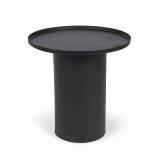 Fleksa round side table in black metal Ø 45 cm