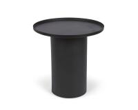 Mesa auxiliar redonda Fleksa de metal negro Ø 45 cm