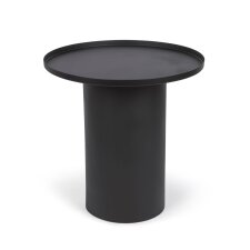 Table d'appoint ronde Fleksa en métal noir Ø 45cm