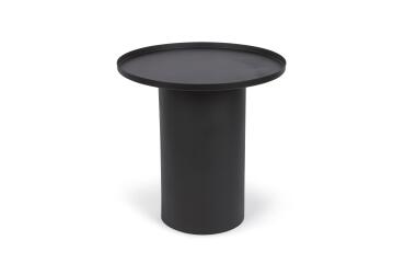 Mesa auxiliar redonda Fleksa de metal negro Ø 45 cm