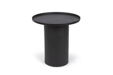 DE_Table d'appoint ronde Fleksa en métal noir Ø 45cm