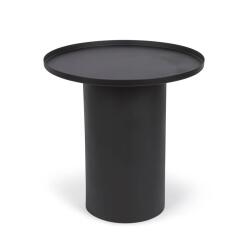 DE_Table d'appoint ronde Fleksa en métal noir Ø 45cm