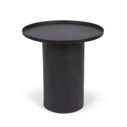 Table d'appoint ronde Fleksa en métal noir Ø 45cm