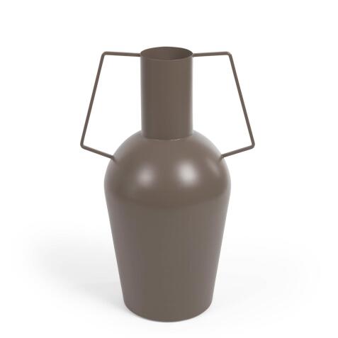 Bellabel vase in dark brown metal 43 cm