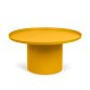 Fleksa round coffee table in mustard metal, Ø 72 cm