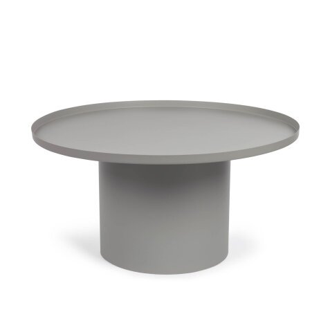 Table d'appoint ronde Fleksa en métal gris Ø 72cm