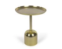 Mesa auxiliar redonda Adaluz de metal dorado Ø 37 cm