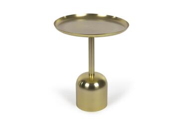 Mesa auxiliar redonda Adaluz de metal dorado Ø 37 cm
