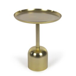 Table d'appoint ronde Adaluz en métal doré Ø 37 cm