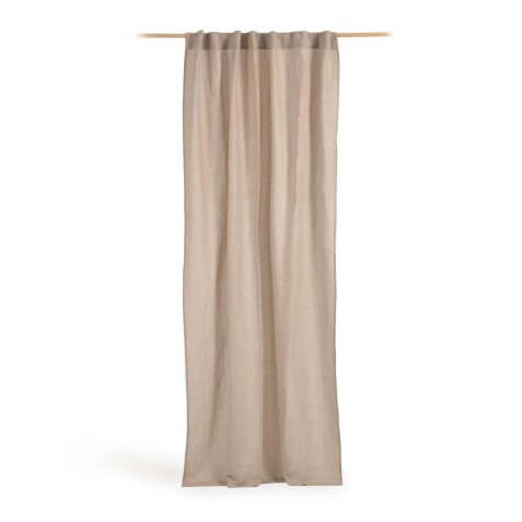 Rideau Marja en coton et lin beige 140 x 270 cm