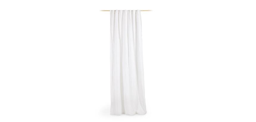 Marja cotton and linen curtain in white 140 x 270 cm