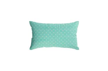 Zale 100% cotton cushion cover in turquoise with white triangles 30 x 50 cm