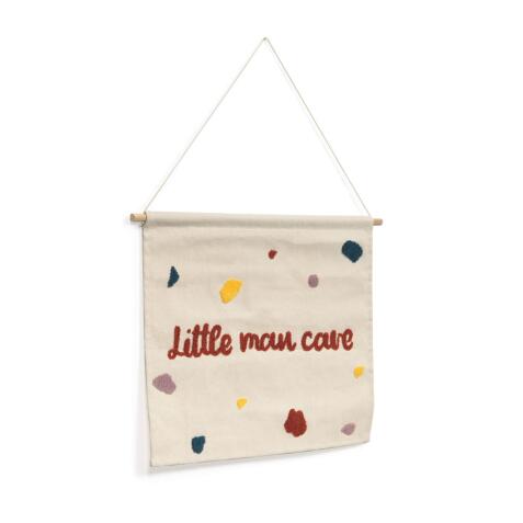 Wandkleed Nerta 100% katoen 'little man cave' multicolour 35 x 45 cm