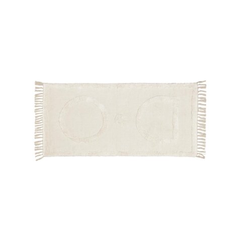 Bernabela 100% cotton rug in beige 70 x 140 cm