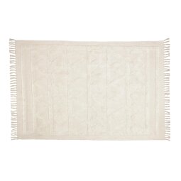 Dabria 100% cotton rug in beige 140 x 200 cm
