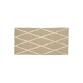 Tapis Abena en jute et coton naturel et blanc 70 x 140 cm