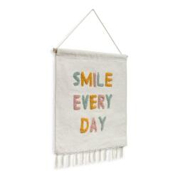 DE_Tapis mural Adelina smile every day blanc et multicolore 52 x 60 cm