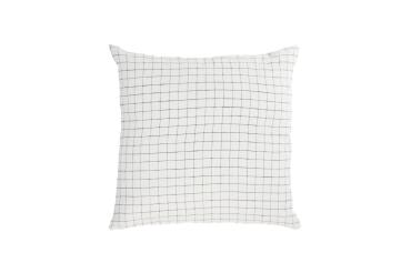 DE_Housse de coussin Maialen 100% lin carreaux blancs et rayures noires 45 x 45cm