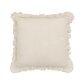 Housse de coussin Nacha en coton et lin beige 45 x 45cm