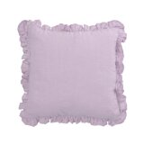 Nacha cotton and linen cushion cover in mauve, 45 x 45 cm