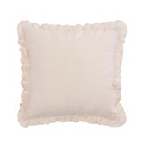 Housse de coussin Nacha en coton et lin rose 45 x 45cm